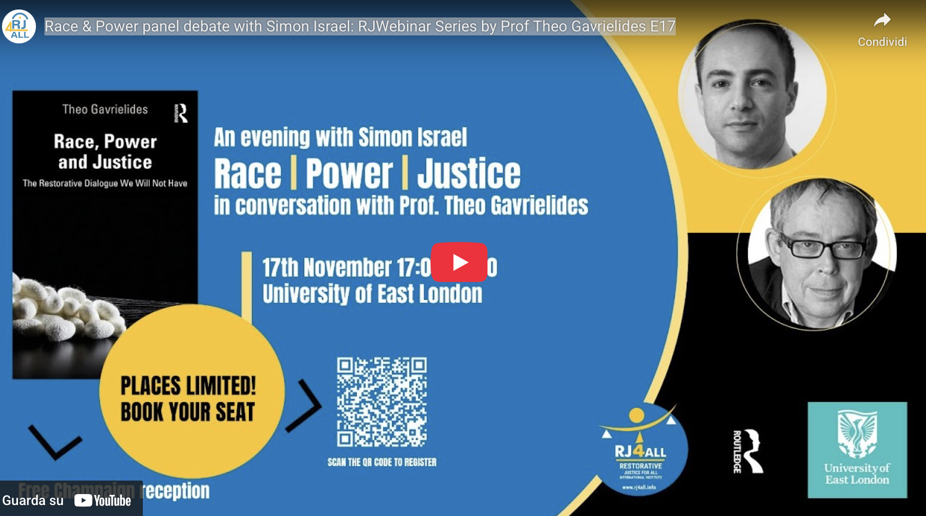 Power, Race & Justice | RJ Webinar Series by Dr Theo Gavrielides E12 with Pavan Dhaliwal